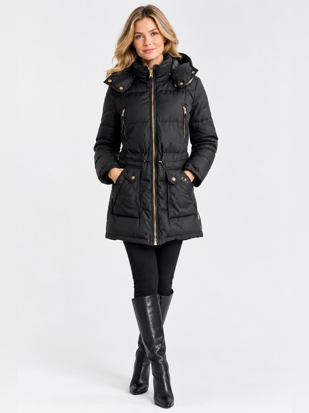 J. Crew Signature Puffer Jacket Black SZ S NWT